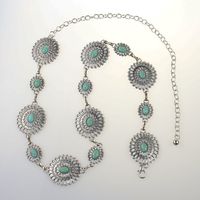 Wholesale Jewelry Ethnic Style Geometric Metal Turquoise Waist Chain main image 2