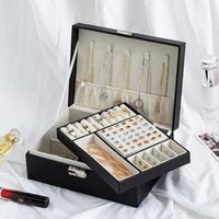 Casual Elegant Solid Color Pu Leather Jewelry Boxes main image 4