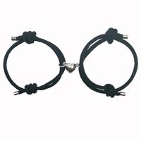 Simple Style Heart Shape Alloy Plating Couple Bracelets main image 3