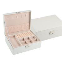 Casual Elegant Solid Color Pu Leather Jewelry Boxes sku image 2