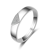 Elegant Simple Style Classic Style Heart Shape Copper Plating Inlay Zircon Open Ring sku image 1
