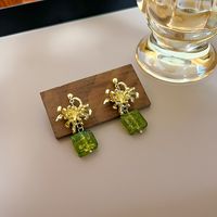 1 Pair Fashion Flower Alloy Plating Women's Earrings sku image 15
