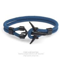 Simple Style Geometric Alloy Polyester Plating Men's Bracelets main image 1