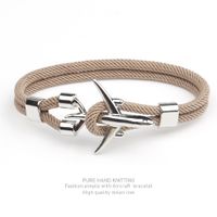 Simple Style Geometric Alloy Polyester Plating Men's Bracelets main image 5