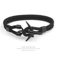 Simple Style Geometric Alloy Polyester Plating Men's Bracelets main image 4