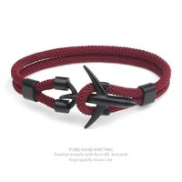 Simple Style Geometric Alloy Polyester Plating Men's Bracelets main image 2