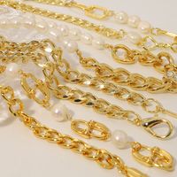 Hip-hop Simple Style Solid Color Alloy Pearl Plating 18k Gold Plated Women's Necklace main image 3