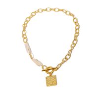 Hip-hop Simple Style Solid Color Alloy Pearl Plating 18k Gold Plated Women's Necklace sku image 4