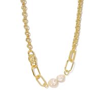 Hip-hop Simple Style Solid Color Alloy Pearl Plating 18k Gold Plated Women's Necklace sku image 1