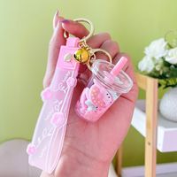Cute Milky Tea Cup Letter Donuts Arylic Unisex Bag Pendant Keychain sku image 3