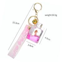 Cartoon Style Mermaid Perfume Bottle Arylic Metal Unisex Bag Pendant Keychain main image 2