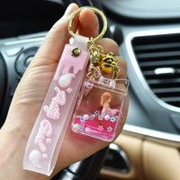 Cartoon Style Mermaid Perfume Bottle Arylic Metal Unisex Bag Pendant Keychain sku image 3