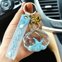 Cute Artistic Starfish Shell Arylic Unisex Bag Pendant Keychain sku image 1