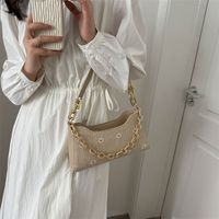 Women's Medium Spring&summer Pu Leather Straw Streetwear Underarm Bag main image 2