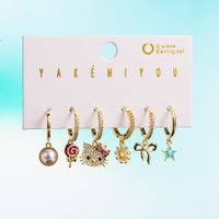 Yakemiyou Sucré Dinosaure Ours Le Cuivre Plaqué Or 14k Zircon Des Boucles D'oreilles En Masse sku image 2