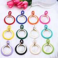Exaggerated Circle Arylic Patchwork Women's Drop Earrings main image 1