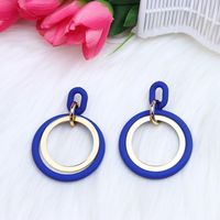 Exaggerated Circle Arylic Patchwork Women's Drop Earrings main image 4