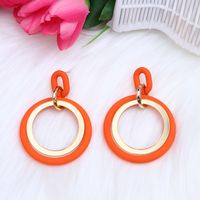 Exaggerated Circle Arylic Patchwork Women's Drop Earrings main image 3