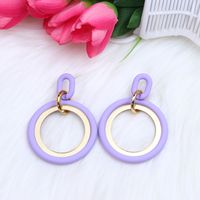 Exaggerated Circle Arylic Patchwork Women's Drop Earrings sku image 9