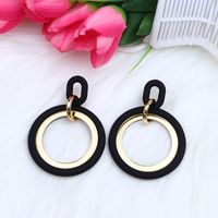 Exaggerated Circle Arylic Patchwork Women's Drop Earrings sku image 10