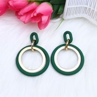 Exaggerated Circle Arylic Patchwork Women's Drop Earrings sku image 6