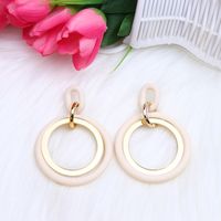 Exaggerated Circle Arylic Patchwork Women's Drop Earrings sku image 11