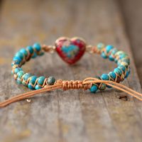 Vintage Style Colorful Heart Shape Emperor Stone Bracelets In Bulk main image 3