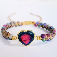 Vintage Style Colorful Heart Shape Emperor Stone Bracelets In Bulk sku image 3