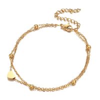 Wholesale Jewelry Simple Style Heart Shape Stainless Steel Anklet main image 5