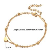 Wholesale Jewelry Simple Style Heart Shape Stainless Steel Anklet main image 3