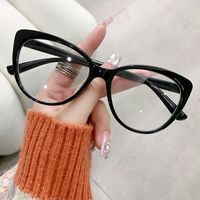 Simple Style Solid Color Pc Cat Eye Full Frame Optical Glasses sku image 2