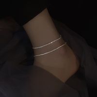 Wholesale Jewelry Sexy Geometric Copper Silver Plated Anklet main image 3