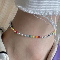 Wholesale Jewelry Simple Style Geometric Plastic Copper Silver Plated Anklet main image 2