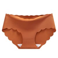 Solid Color Seamless Mid Waist Briefs Panties main image 4