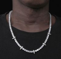 Hip-hop Geometric Copper Inlay Zircon Men's Necklace main image 2