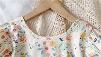 Casual Cute Pastoral Flower Printing Cotton Girls Dresses main image 2