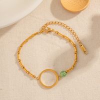 Simple Style Round Stainless Steel Plating 18k Gold Plated Bracelets main image 2