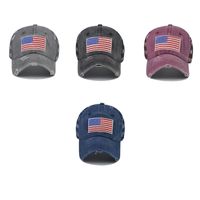 Women's Classic Style American Flag Embroidery Curved Eaves Baseball Cap main image 4