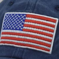 Mujeres Estilo Clásico Bandera Estadounidense Bordado Aleros Curvos Gorra De Beisbol main image 3