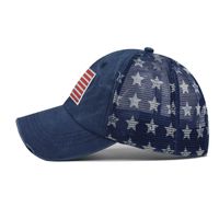Women's Classic Style American Flag Embroidery Curved Eaves Baseball Cap main image 2