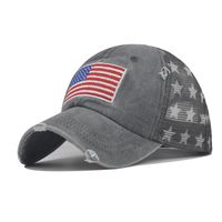 Women's Classic Style American Flag Embroidery Curved Eaves Baseball Cap sku image 2