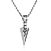 Hip-hop Punk Geometric Titanium Steel Stoving Varnish Men's Pendant Necklace sku image 1