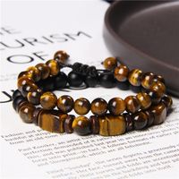 Retro Geometric Tiger Eye Unisex Bracelets main image 6