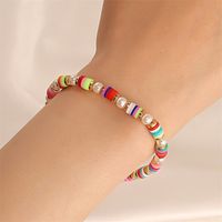 Vacaciones Forma De Corazón Mariposa Cascarón Con Cuentas Arílico Arcilla Suave Con Cuentas Enchapado Chapado En Oro Plateado Mujeres Pulsera main image 8