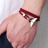 Casual Fish Tail Whale Alloy Rope Unisex Bracelets main image 3