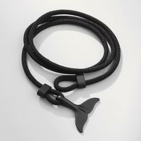 Casual Fish Tail Whale Alloy Rope Unisex Bracelets main image 2