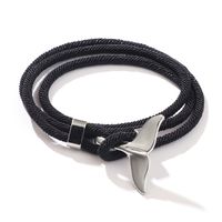 Casual Fish Tail Whale Alloy Rope Unisex Bracelets sku image 2