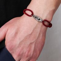 Casual Hip-Hop Handcuffs Solid Color Stainless Steel Rope Unisex Bracelets main image 2