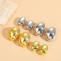 1 Pair Classic Style Solid Color Asymmetrical Plating Copper 14k Gold Plated Ear Studs main image 1