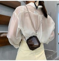 Women's Arylic Solid Color Streetwear Square Lock Clasp Shoulder Bag Crossbody Bag Chain Bag main image 3